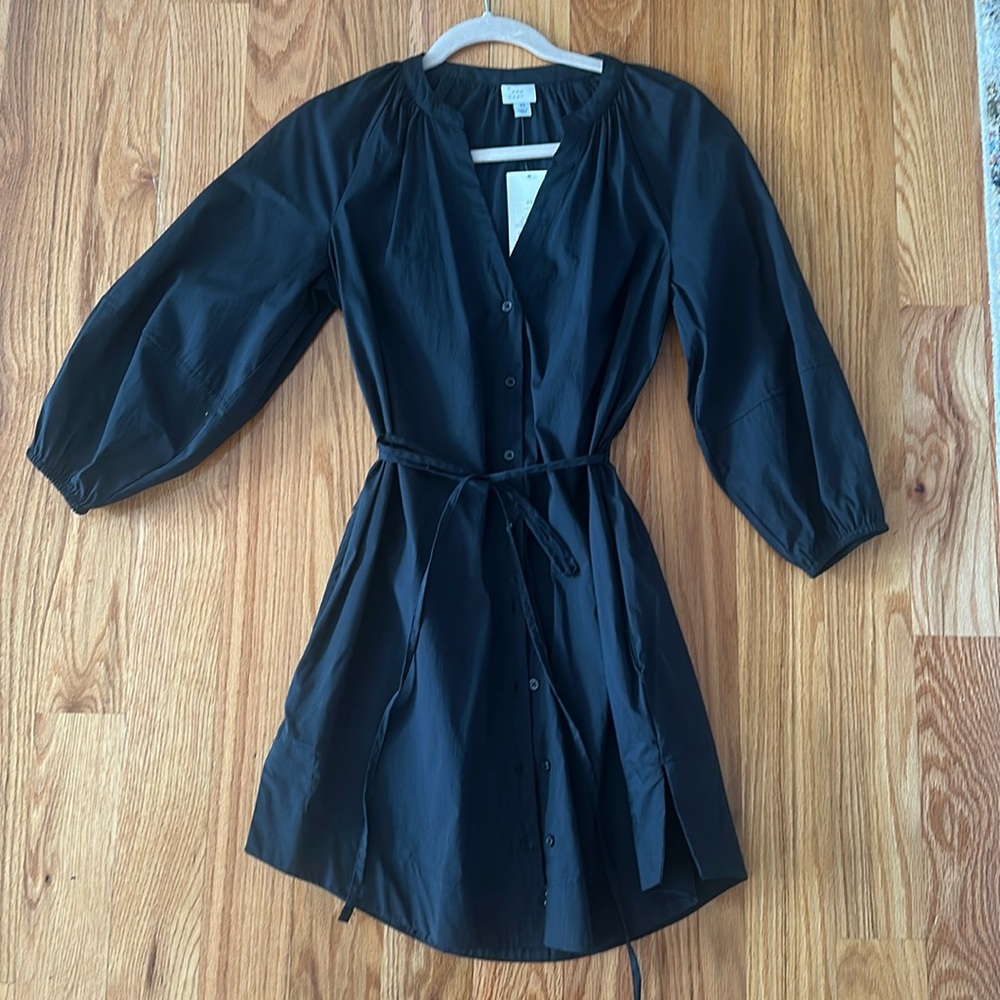 A New Day Black Button Down Shirt Dress.